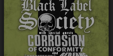 BLACK LABEL SOCIETY, CORROSION OF CONFORMITY, EYEHATEGOD, REDFANG AMERICAN TOUR 2017