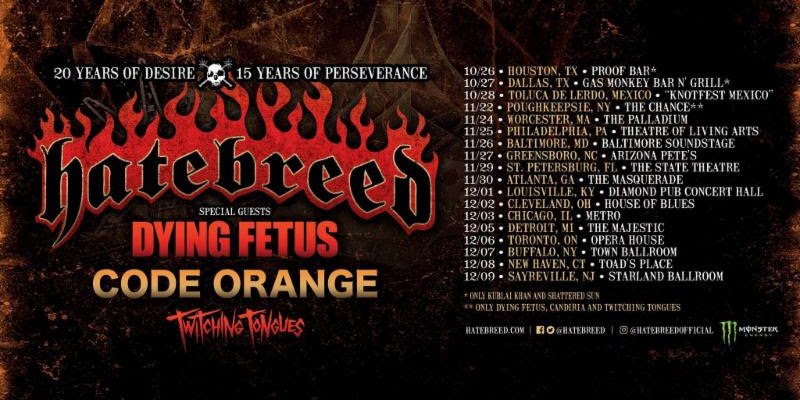 TWITCHING TONGUES: Tour With Hatebreed, Dying Fetus, And Code Orange To Commence This Week
