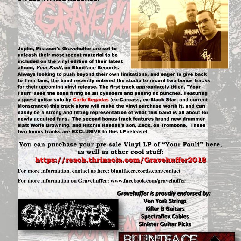 Pre-order the new Gravehuffer album 'Your Fault' on vinyl!