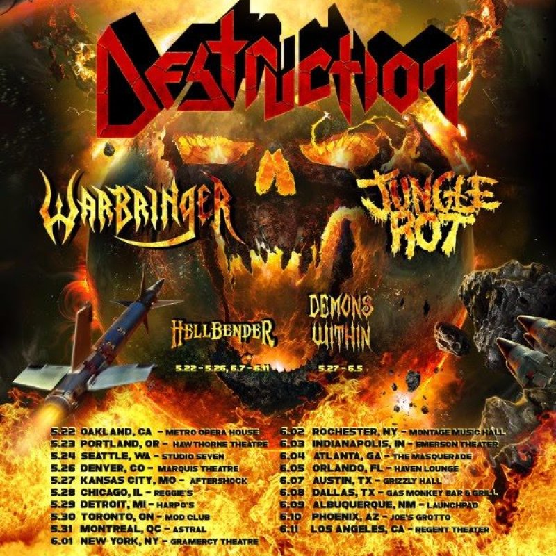 Devastating Tour Alert: Destruction, Jungle Rot, and Warbringer