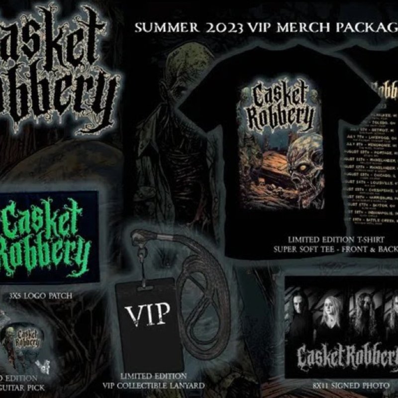 Casket Robbery Announce Summer VIP Merch Package & Tour T-Shirt!