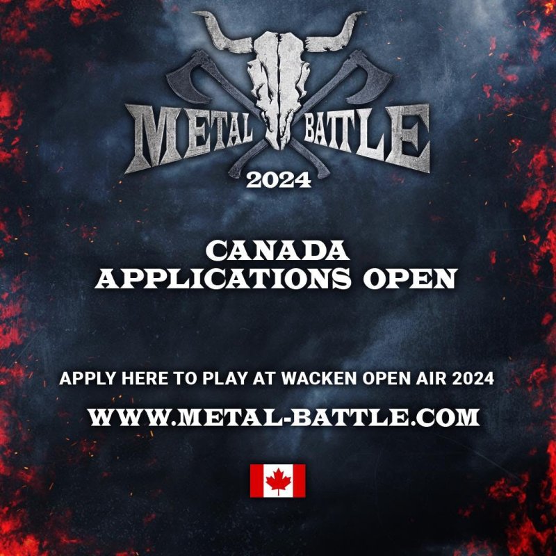 WACKEN METAL BATTLE CANADA Opens Band Submissions - One Band To Rule Them All & Play Wacken Open Air 2024