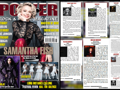 SHINY NEW TOYZ, DEVIL IN DISGUISE, CREEPER, BLACK REUSS, BRIAN MOODY, VICK LECAR FEATURED IN LATEST POWERPLAY ROCK AND METAL MAGAZINE ISSUE WITH SAMANTHA FISH ON THE COVER