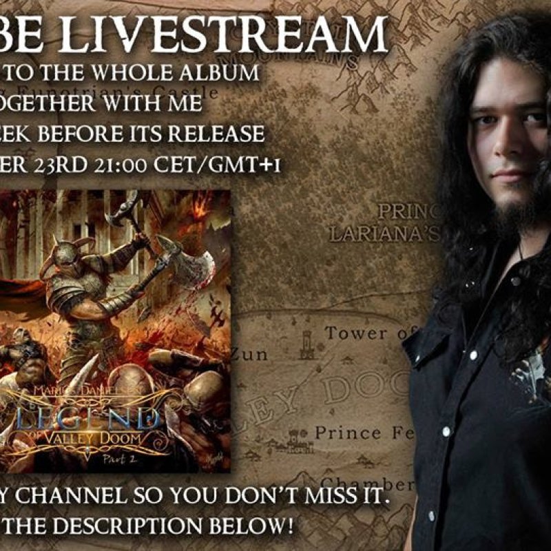 MARIUS DANIELSEN Announces 'Legend of Valley Doom: Part 2' Album Listening Party November 23