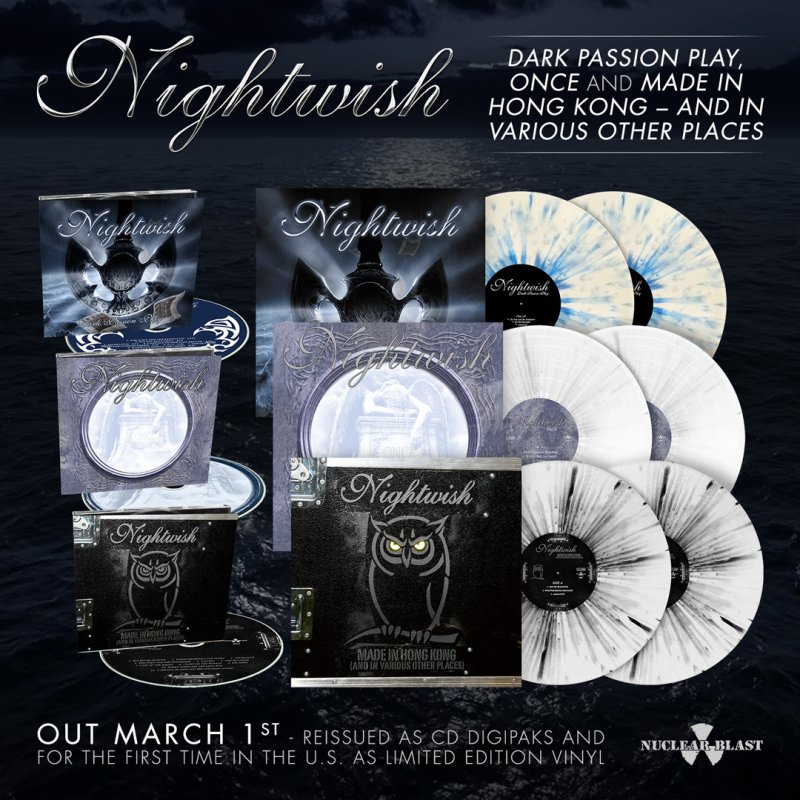 NIGHTWISH - Announce Reissue of Dark Passion Play, Once, & Made In Hong Kong - And Various Places + Pre-Order Now Available!
