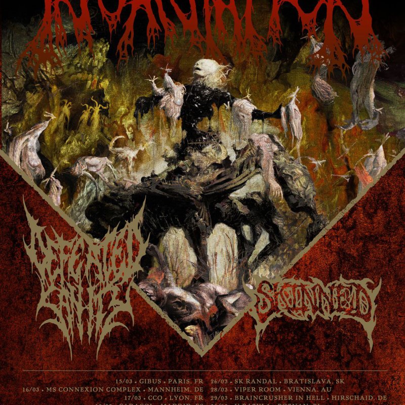 SKINNED & DEFEATED SANITY to tour Europe with INCANTATION in March / April
