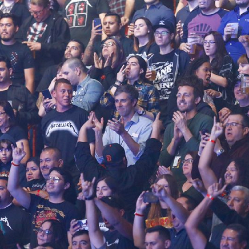 BETO O'ROURKE Spotted At METALLICA Concert In El Paso 