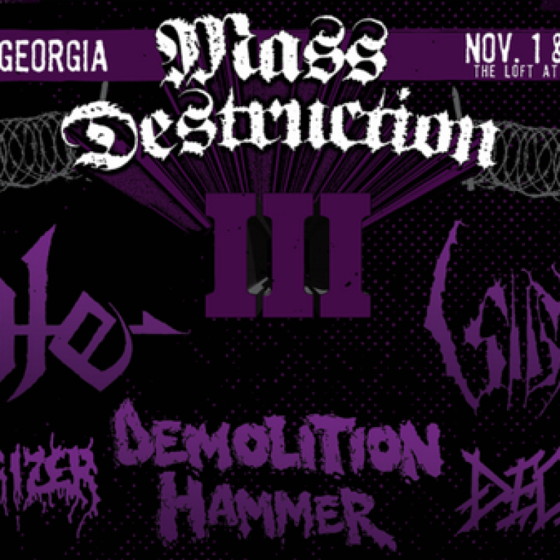 MASS DESTRUCTION METAL FEST III To Take Place In Atlanta, Georgia This November; Final Lineup Includes Performances From Nile, Sigh, Demolition Hammer, Terrorizer, Deceased, And More + Trailer Posted