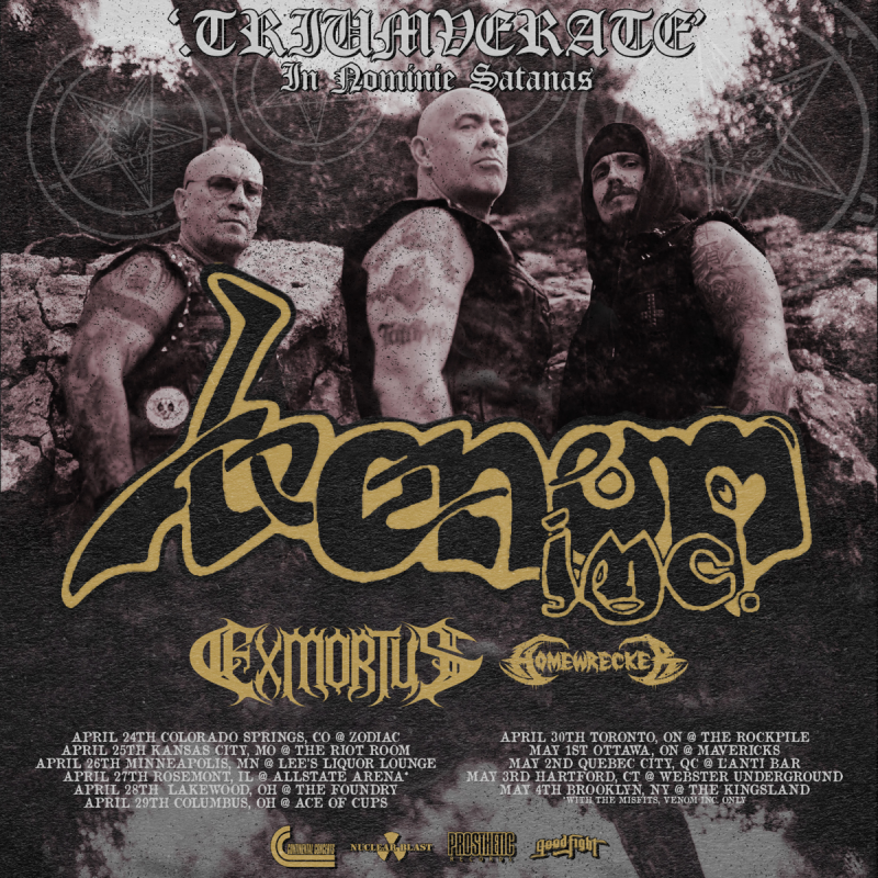 VENOM INC. Kicks Off North American Tour Dates W/ EXMORTUS Tonight