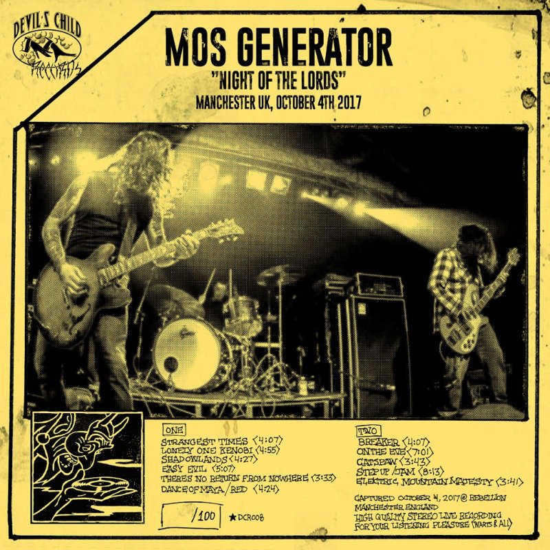 MOS GENERATOR New Live Album 'NIGHT OF THE LORDS' Out May 3rd via DEVIL'S CHILD RECORDS!