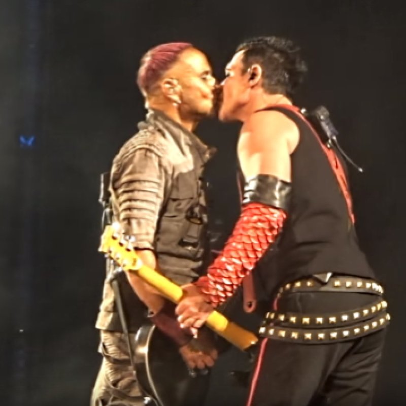 RAMMSTEIN Members Kiss On Stage