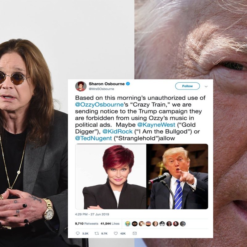 Ozzy Bans Trump From Using His Music & Gives Better Suggestions