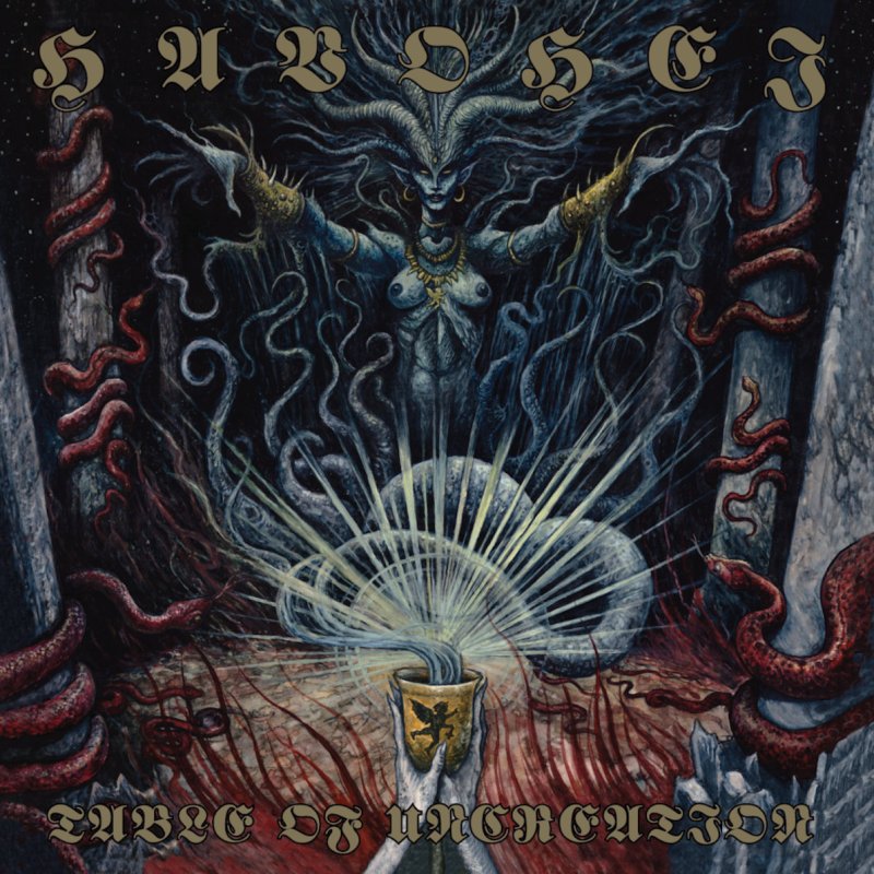  HELLS HEADBANGERS is proud to present HAVOHEJ's long-awaited third album, Table of Uncreation, on CD, vinyl LP, and cassette tape formats.