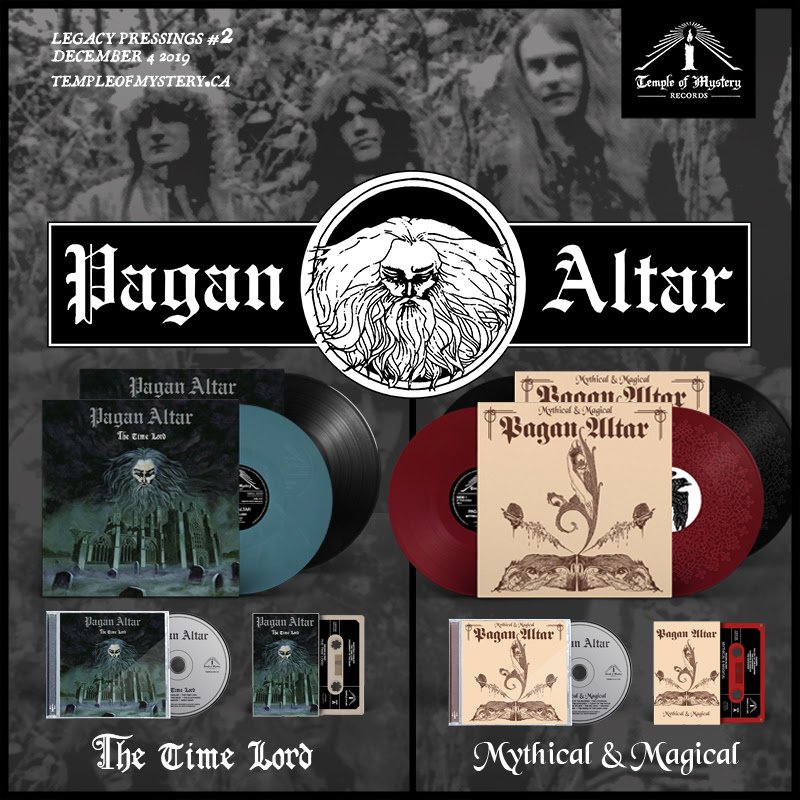 PAGAN ALTAR's "Mythical & Magical" and "Time Lord" reissued today by TEMPLE OF MYSTERY