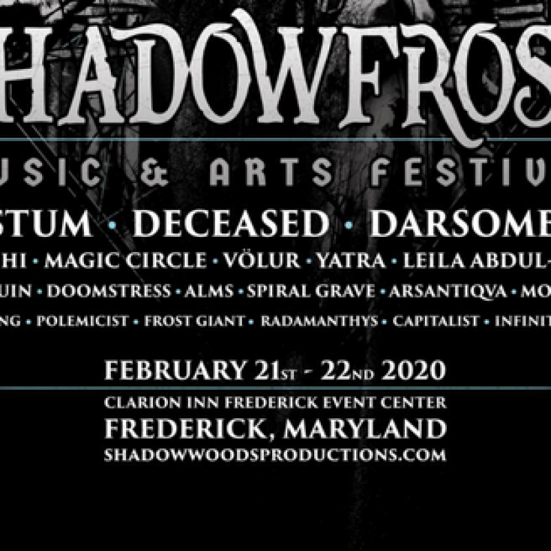 SHADOW FROST MUSIC & ARTS FESTIVAL: Frederick, Maryland's Exclusive Indoor Winter Gathering Announces Updated Lineup + Merch Presales