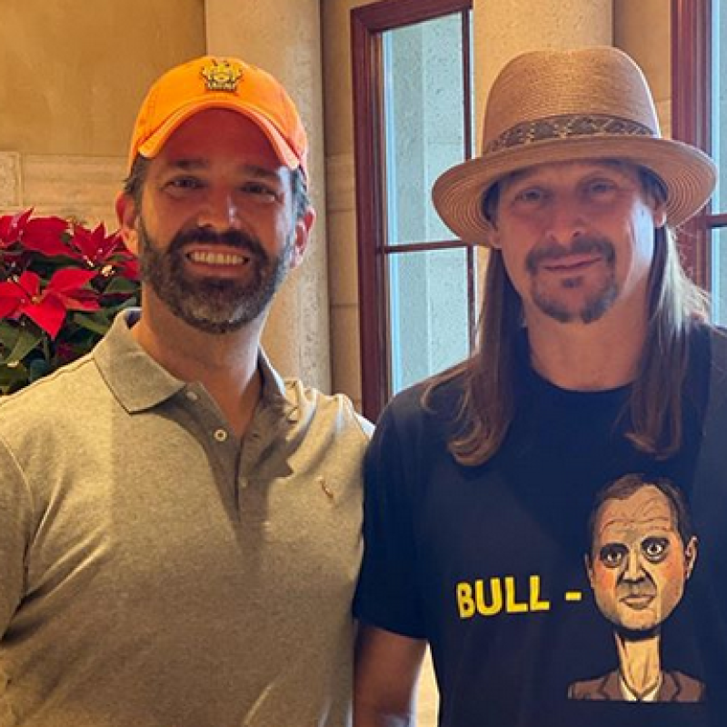 KID ROCK Visits TRUMP's Golf Club, Takes Photo With DONALD TRUMP JR. 