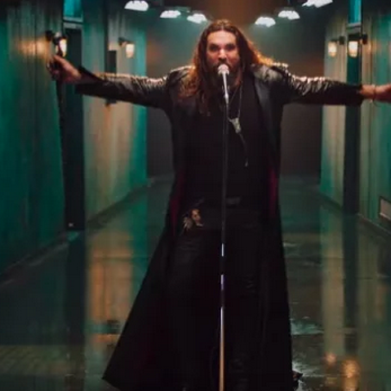 JASON MOMOA As OZZY OSBOURNE In 'Scary Little Green Men' Video