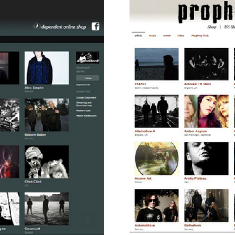 Prophecy Productions / Dependent Records artist support @Bandcamp