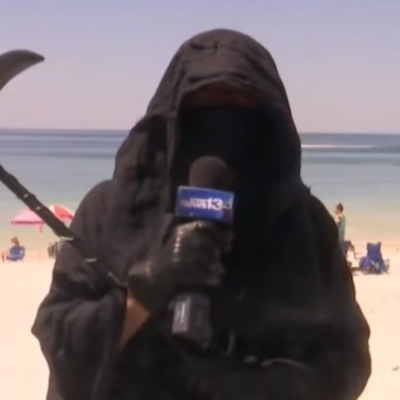 Grim Reaper Protests Florida Beach Reopening