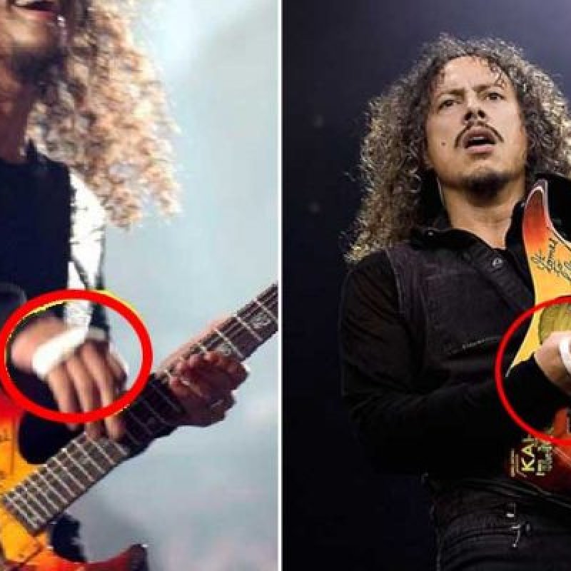 Kirk Hammett Explains Mystery Of The Tape On His Right Hand