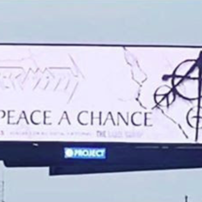 AFTERMATH Uses Digital Billboards Urging People to "Give Peace a Chance"