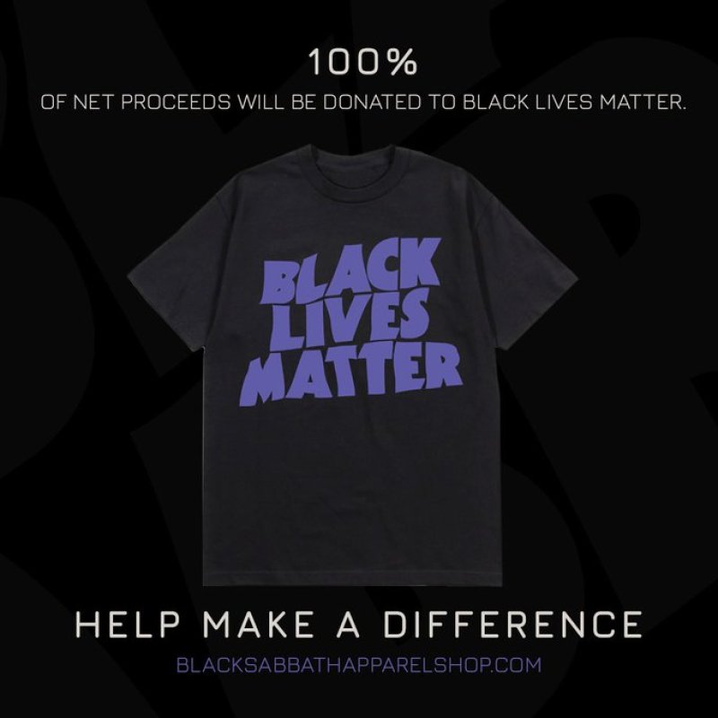 Black Sabbath selling Black Lives Matter shirts donating all proceeds to the movement