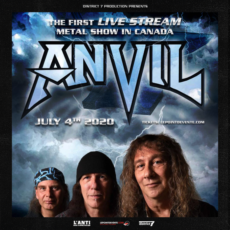 Anvil's July 4th Quebec City Live Stream Available Online Until July 14th