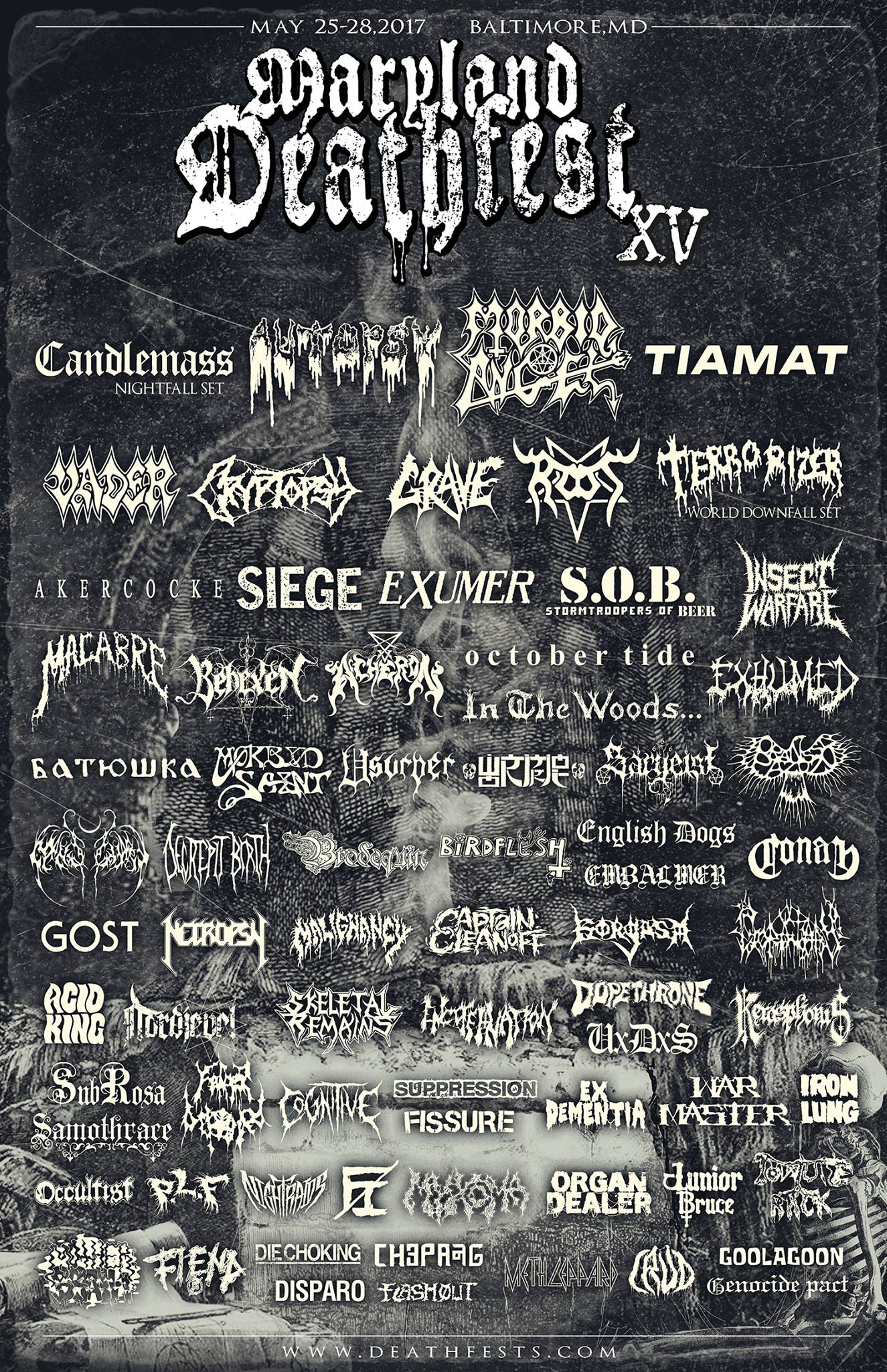 Maryland Deathfest 2017 Have Announced The Final LineUp! The Beast