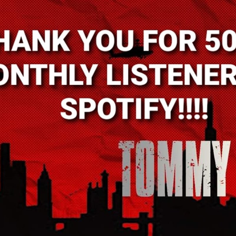 Tommy Gibbons Hits 50,000 Spotify Listeners!