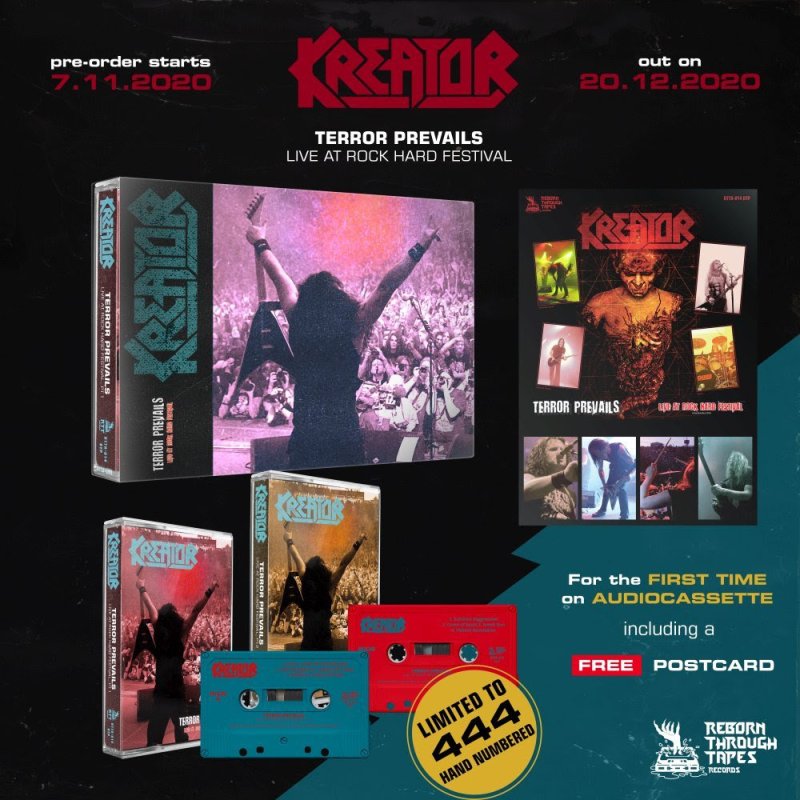 KREATOR: Reborn Through Tapes Records to release "Terror Prevails" for the first time on tape!