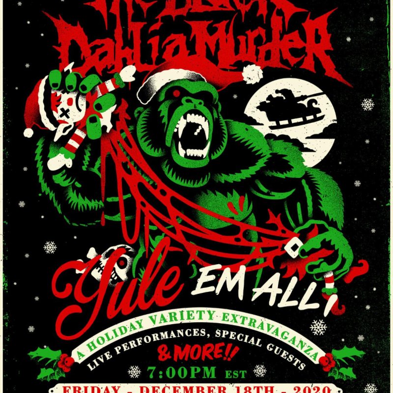 The Black Dahlia Murder announces "Yule 'Em All: A Holiday Variety Extravaganza" livestream for Friday, December 18th - featuring live performances, special guests & more!