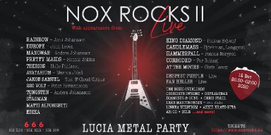 Nox Rocks II Lucia Metal Party - SATURDAY, DECEMBER 12, 2020 AT 1 PM CST – 7 PM CST