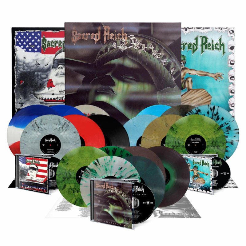 Sacred Reich: 'Ignorance', 'Surf Nicaragua' and 'The American Way' CD and LP re-issues now available via Metal Blade Records