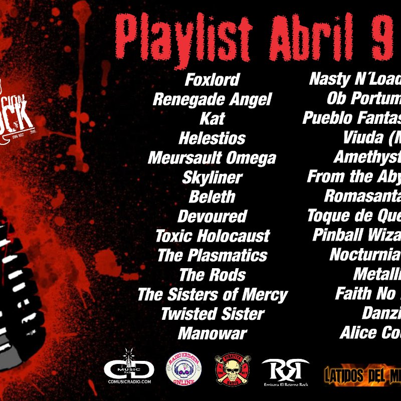Beleth, Amethyst, Hurricaine of Saturn, Devoured, Meurseult Omega, Skyliner Streaming At Estación Rock Play List!