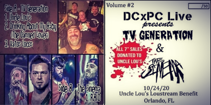 New Promo: DCxPC Live Vol 2 Presents: TV Generation & The Sinema Uncle Lou's Loustream Benefit Orlando, FL - (Hard Core Punk / Thematic Metal)