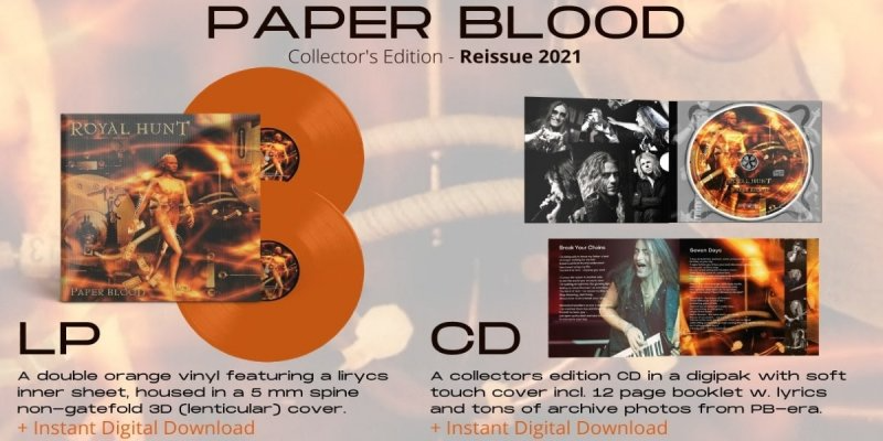 ROYAL HUNT ANNOUNCE THE RE-ISSUE OF PAPER BLOOD - Featured At MHF Magazine!