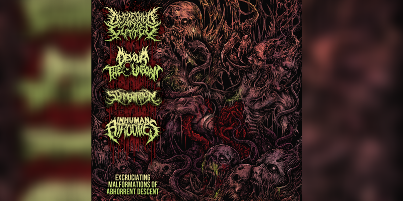 New Promo: Excruciating Malformations of Abhorrent Descent - 4 Way Split Featuring Defleshed & Gutted, Devour The Unborn, Slamentation and Inhuman Atrocities (Brutal Death Metal)