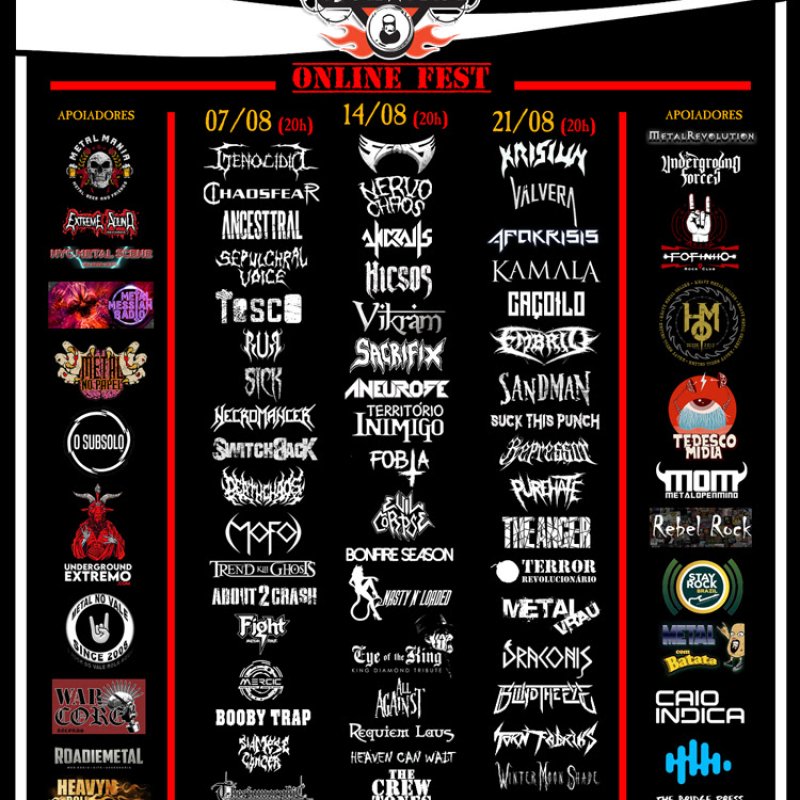 METAL NA LATA ONLINE FEST (7th, 14th and 21st August 2021)