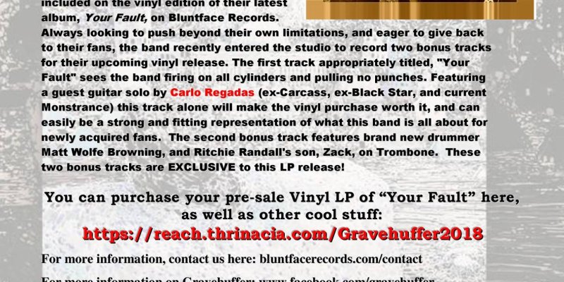 Pre-order the new Gravehuffer album 'Your Fault' on vinyl through Bluntface Records!