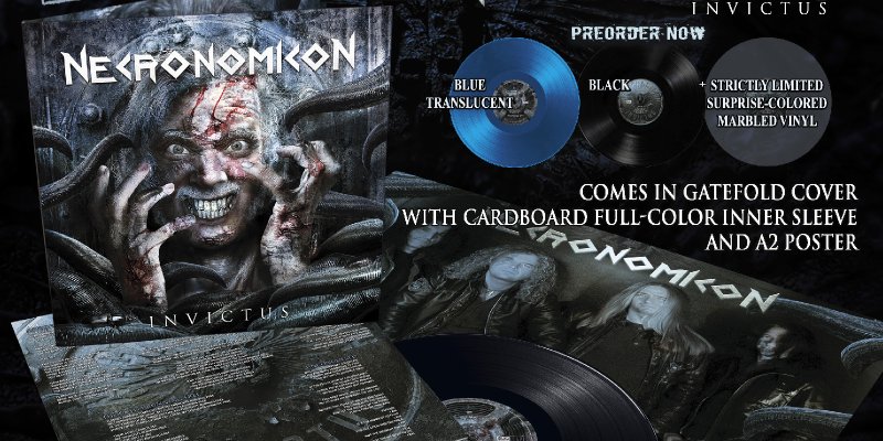 NECRONOMICON “Invictus” for the first time on vinyl!