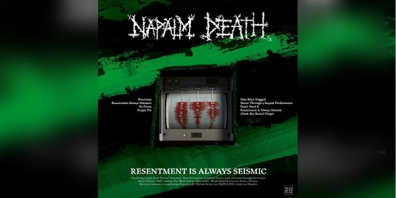 NAPALM DEATH ANNOUNCES RESENTMENT IS ALWAYS SEISMIC –