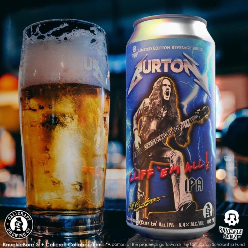 KnuckleBonz and The Cliff Burton Estate Announce New Partnership to Bring Cliff Burton &ldquo;Cliff &lsquo;Em All&rdquo; IPA Beer to Heavy Metal Fans