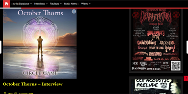 OCTOBER THORNS - Soul Forge - Featured & Interviewed by Pete's Rock News And Views!