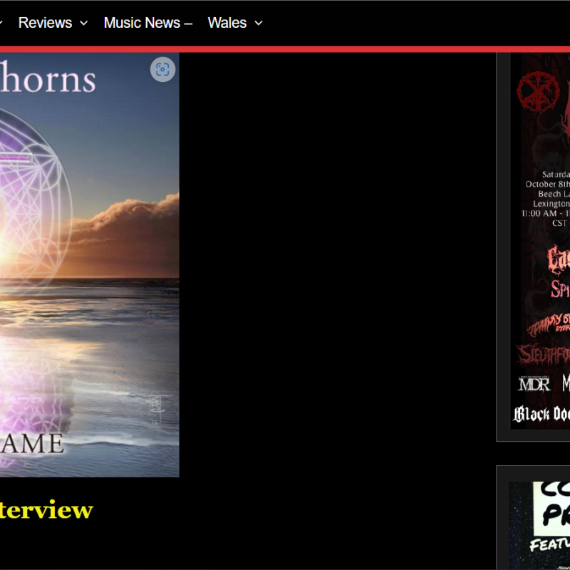 OCTOBER THORNS - Soul Forge - Featured & Interviewed by Pete's Rock News And Views!