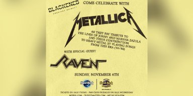 METALLICA With Special Guest RAVEN Announce Special Jonny & Marsha Zazula Tribute Show November 6 at Hard Rock Live Seminole, FL