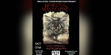 NARCOTIC WASTELAND Set to Invade Rhode Island at The Fete Music Hall 10/21!