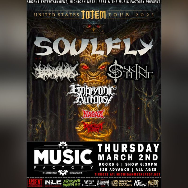 Soulfly Live At The Music Factory With Special Guests: Bodybox, Skinflint , Embryonic Autopsy, Nagazi, & Drink Their Blood!