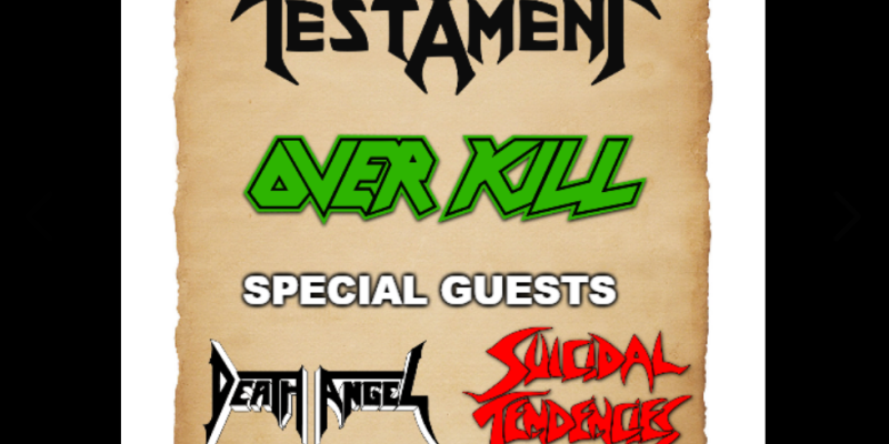 Testament Overkill Death Angel And Suicidal Tendencies To Join Forces On Battle Of The Titans Tour In 19 The Beast Metal Devastation Radio