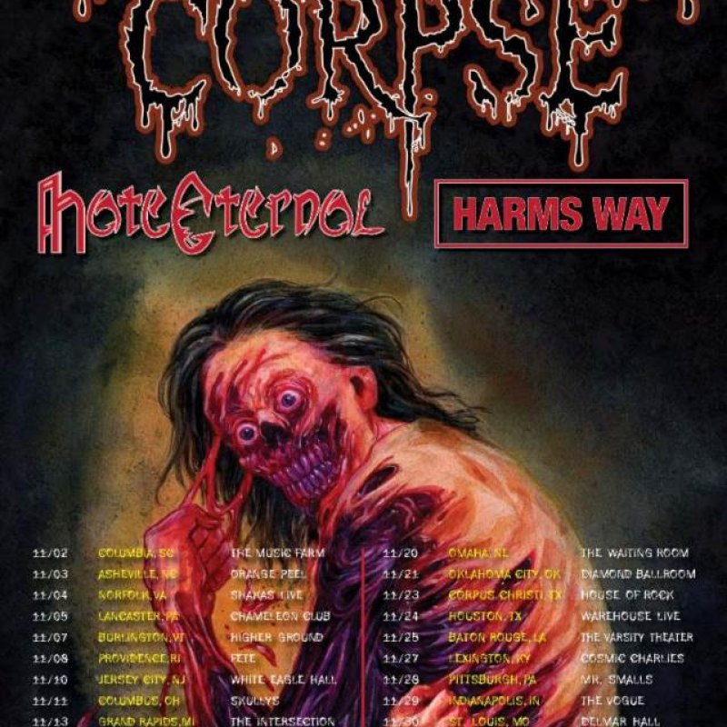  CANNIBAL CORPSE Announces Fall 2018 U.S. Tour With HATE ETERNAL, HARM'S WAY 