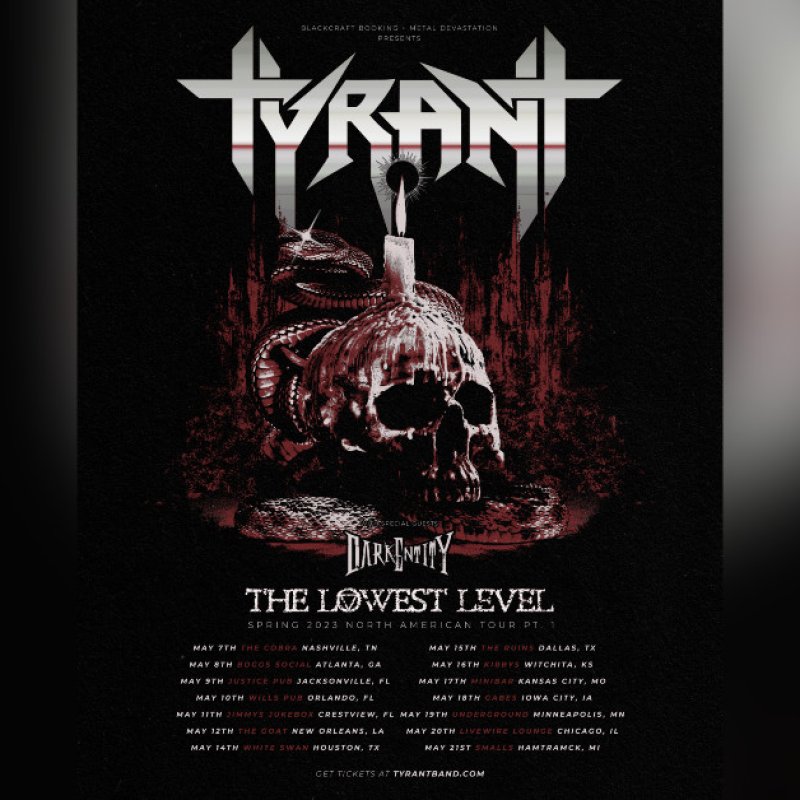 Blackcraft Booking Agency and Metal Devastation Present ’The Lowest Level’ North American Tour Pt. 1